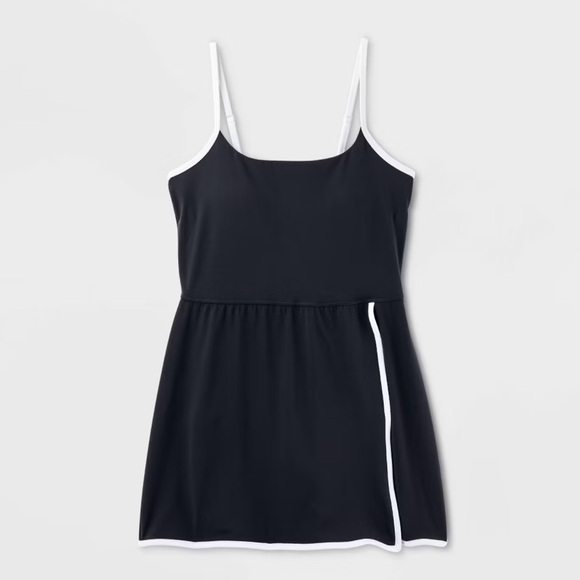 Black Dress  with skort shorts White Trim Athletic - Picture 2 of 9